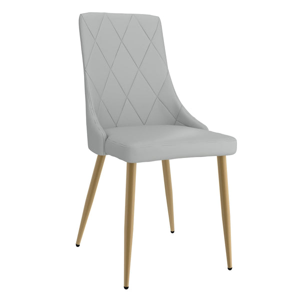 !nspire Antoine 202-573LG Dining Chair - Light Grey and Aged Gold IMAGE 1