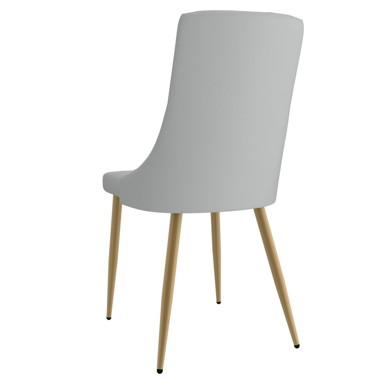 !nspire Antoine 202-573LG Dining Chair - Light Grey and Aged Gold IMAGE 3
