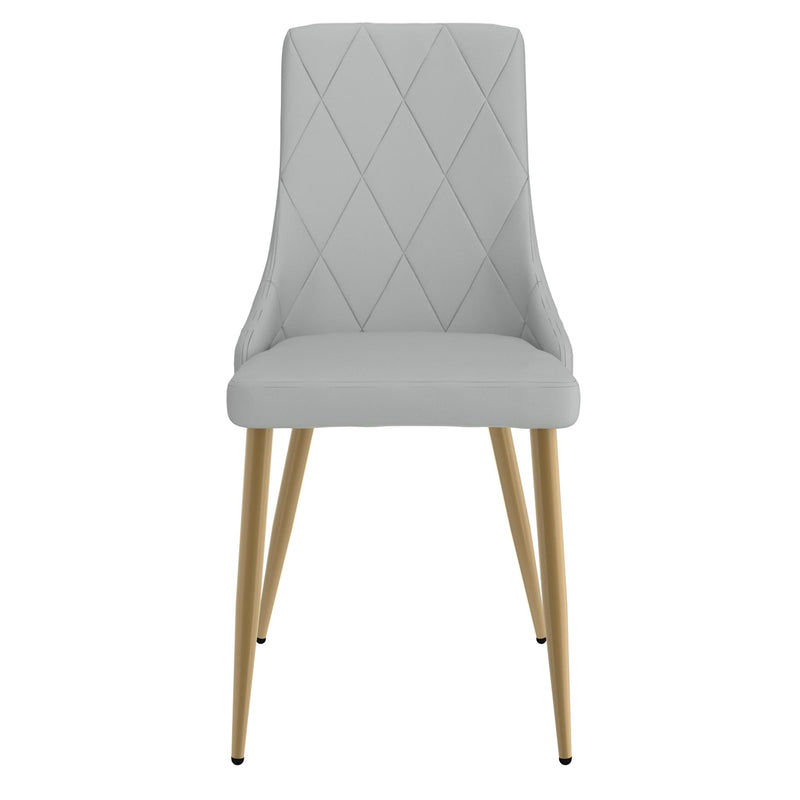 !nspire Antoine 202-573LG Dining Chair - Light Grey and Aged Gold IMAGE 4
