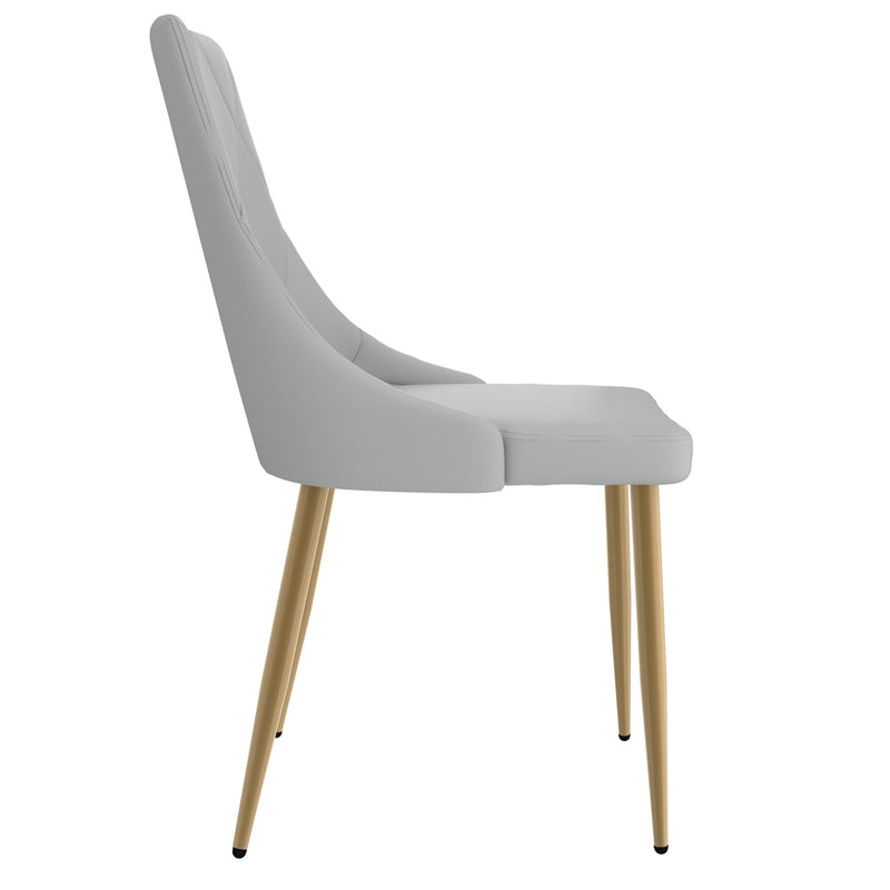 !nspire Antoine 202-573LG Dining Chair - Light Grey and Aged Gold IMAGE 5