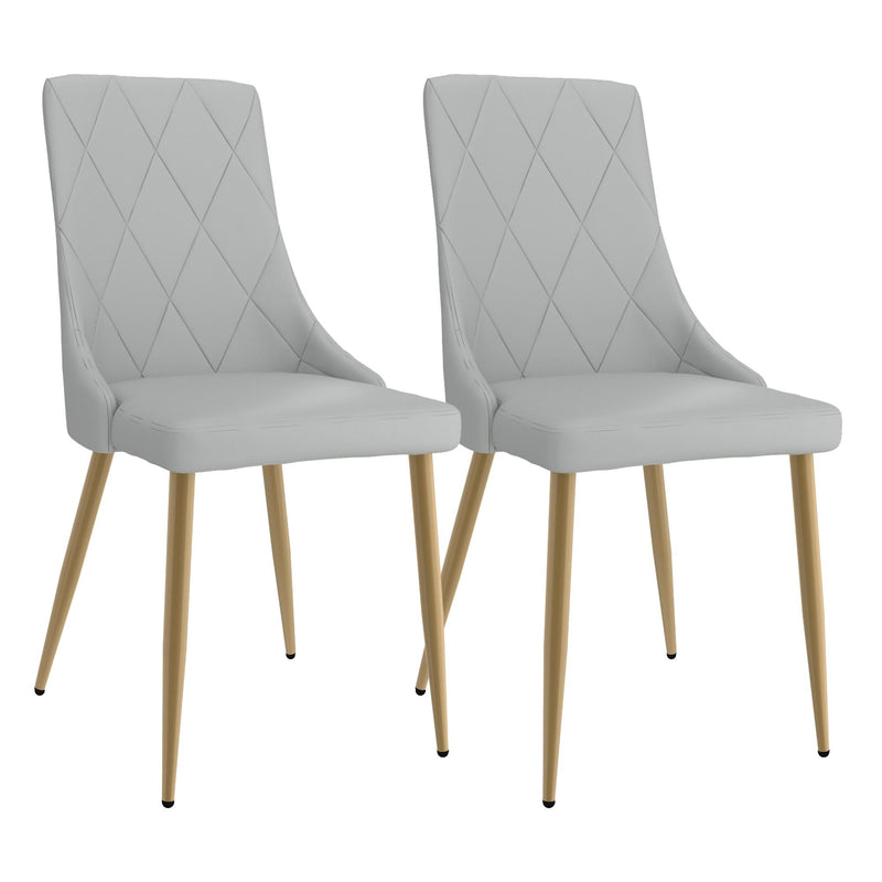 !nspire Antoine 202-573LG Dining Chair - Light Grey and Aged Gold IMAGE 7