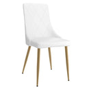 !nspire Antoine 202-573WT Dining Chair - White and Aged Gold IMAGE 1