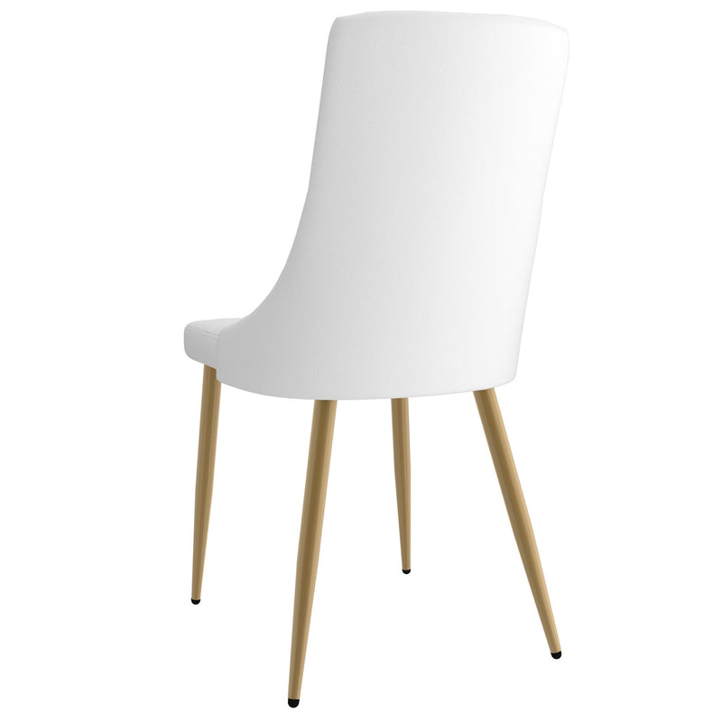 !nspire Antoine 202-573WT Dining Chair - White and Aged Gold IMAGE 3