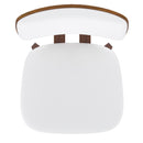 !nspire Zuni 202-581PUWT Dining Chair - White Faux Leather and Walnut IMAGE 7