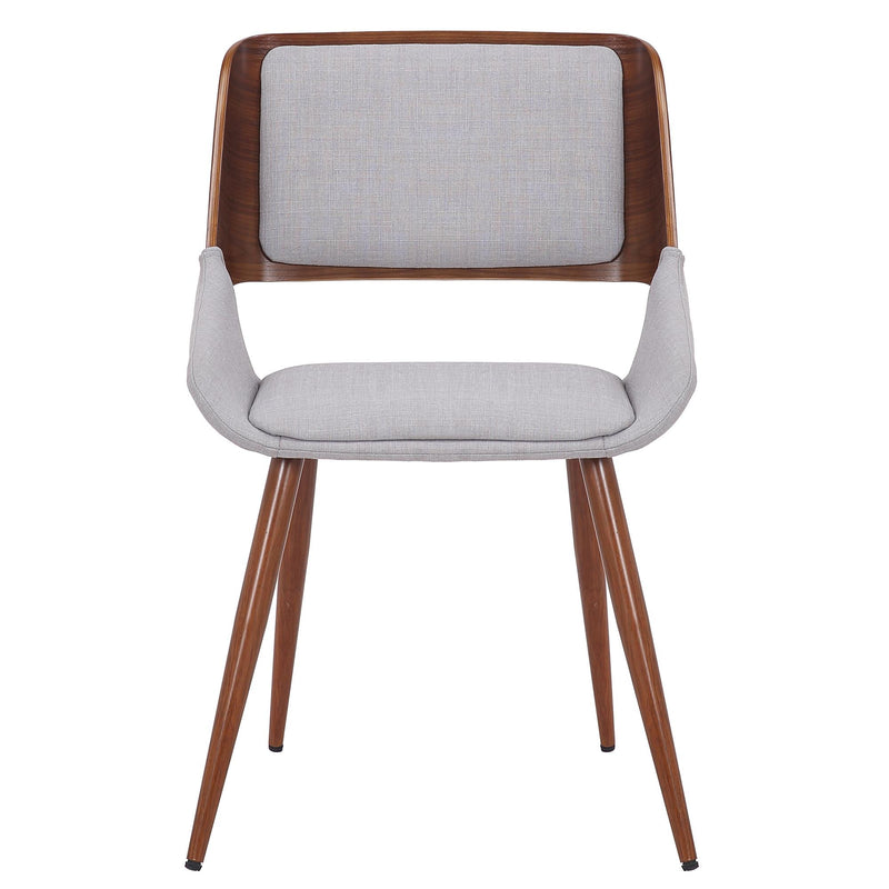 !nspire Hudson 202-582GY Dining Chair - Grey Fabric and Walnut Metal and Wood IMAGE 5