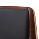 !nspire Hudson 202-582PUBK Dining Chair - Black Faux Leather, Metal and Walnut Metal and Wood IMAGE 7