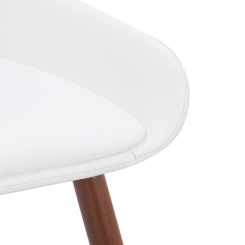 !nspire Hudson 202-582PUWT Dining Chair - White Faux Leather and Walnut Metal and Wood IMAGE 6