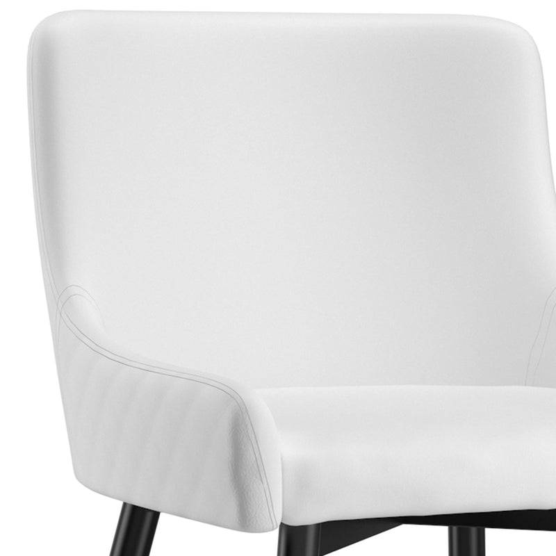 !nspire Xander 202-620WT Dining Chair - White and Black IMAGE 6