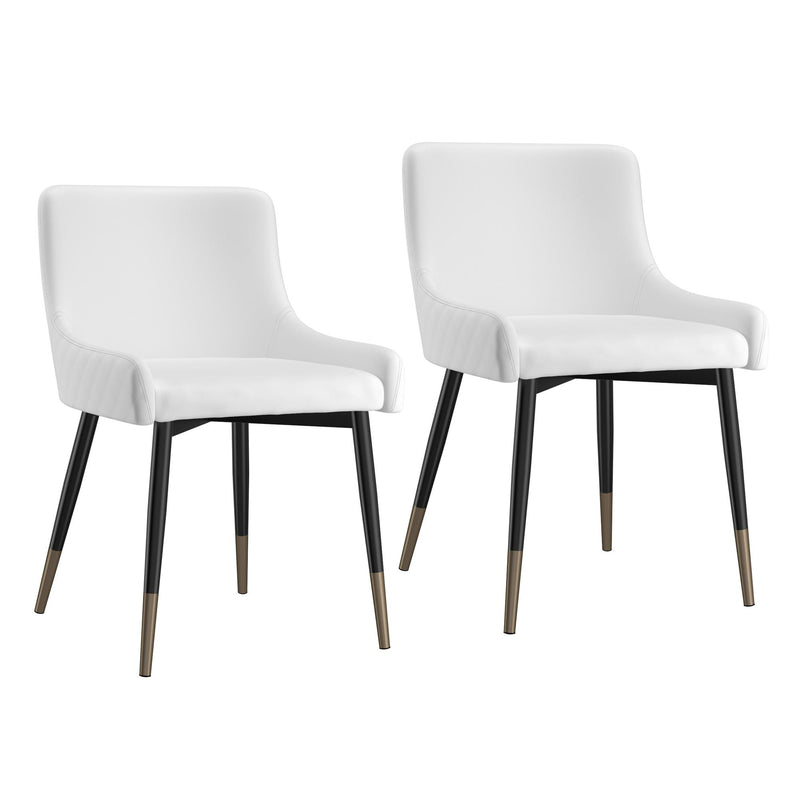 !nspire Xander 202-620WT Dining Chair - White and Black IMAGE 7