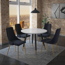 Worldwide Home Furnishings Emery/Carmilla 5 pc Dinette 207-294RND_353BK IMAGE 1