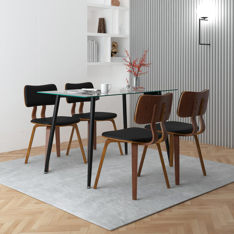 Worldwide Home Furnishings Abbot/Zuni 5 pc Dinette 207-453BK_581PUBK IMAGE 1