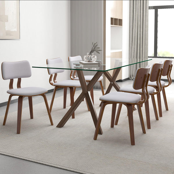 Worldwide Home Furnishings Stark/Zuni 7 pc Dinette 207-535WAL_581GY IMAGE 1