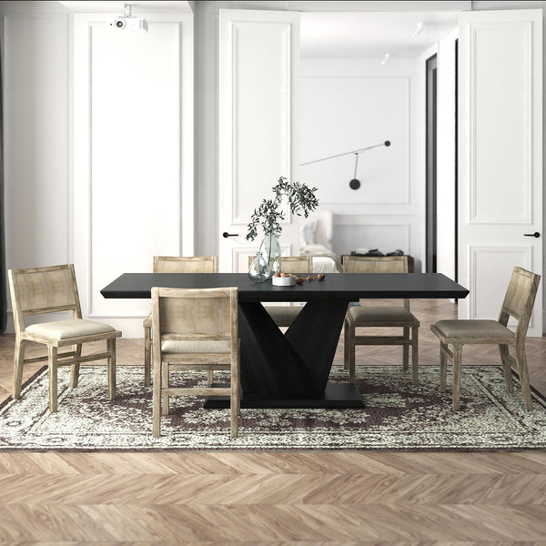 Worldwide Home Furnishings Eclipse/Clive 7 pc Dinette 207-860BLK_617BG IMAGE 1