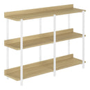 Monarch I 2222 Accent Table - 48"L Natural/White Metal Hall Console IMAGE 1