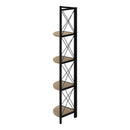 Monarch I 3648 60"H Dark Taupe/Black Corner Etagere IMAGE 2
