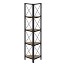 Monarch I 3648 60"H Dark Taupe/Black Corner Etagere IMAGE 3