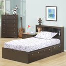 Dynamic Furniture 471-755/471-461 Matesbed with Bookcase Headboard - Cappuccino IMAGE 1