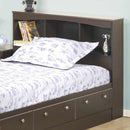 Dynamic Furniture 471-755 Bookcase Headboard - Cappuccino IMAGE 1