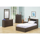 Dynamic Furniture 471-755 Bookcase Headboard - Cappuccino IMAGE 2
