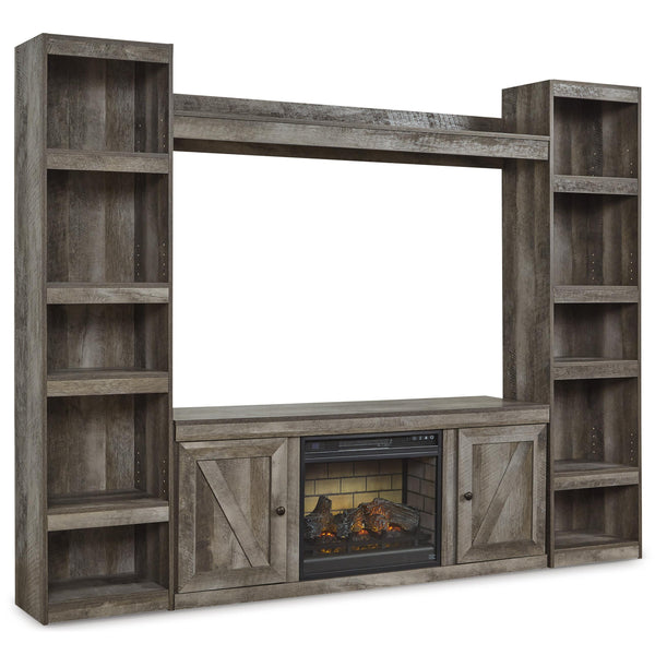 Signature Design by Ashley Wynnlow EW0440W8 4 pc Entertainment Center with Electric Fireplace IMAGE 1