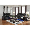 Signature Design by Ashley Party Time 3700318C Power Reclining Loveseat w/ Console and ADJ Headrest IMAGE 19