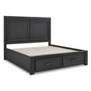Signature Design by Ashley Foyland B989B4 King Panel Storage Bed IMAGE 4