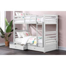 Titus Furniture T2710W 39"/39" Storage Bunk Bed (White) IMAGE 1