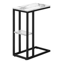 Monarch I 3675 Accent Table - White Marble/Black Metal IMAGE 4