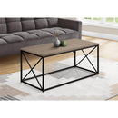 Monarch I 3786 Coffee Table - Dark Taupe/Black Metal IMAGE 2