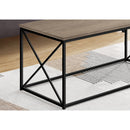 Monarch I 3786 Coffee Table - Dark Taupe/Black Metal IMAGE 3