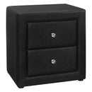 Monarch I 5603 21"H / Black Leather-Look Night Stand IMAGE 1