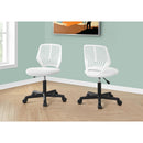 Monarch I 7338 Office Chair - White Juvenile/Black Base IMAGE 3