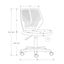 Monarch I 7338 Office Chair - White Juvenile/Black Base IMAGE 5