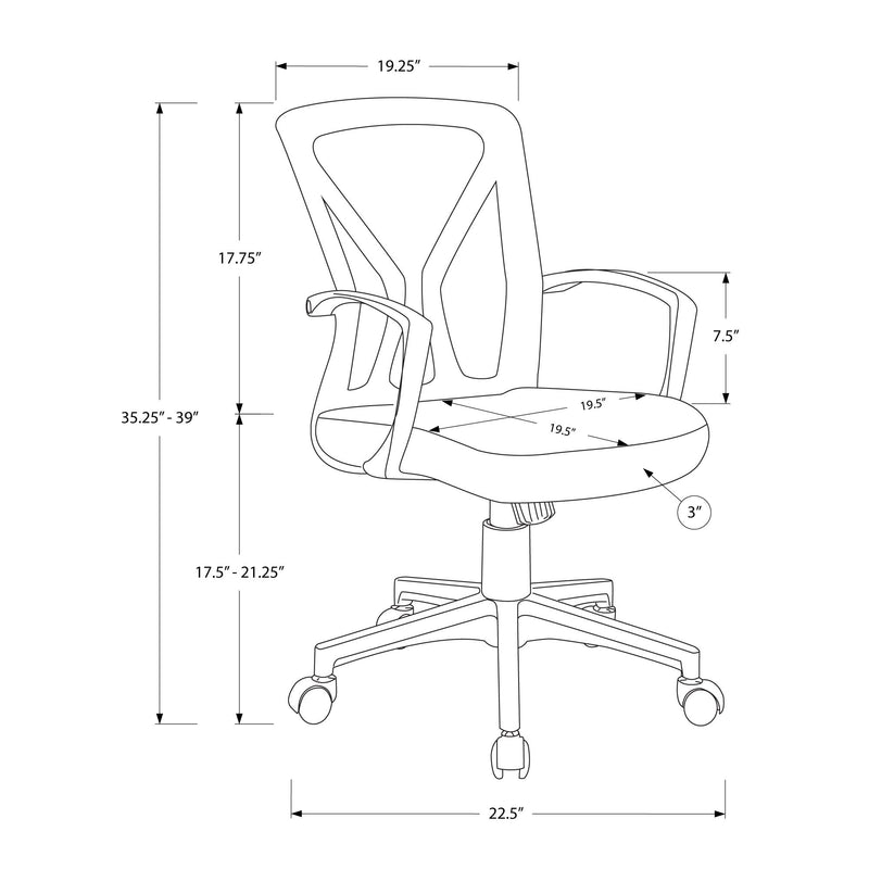 Monarch Office Chairs Office Chairs I 7339 IMAGE 5