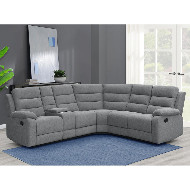 Coaster Furniture David 609620 Upholstered Reclining Sectional Sofa - Smoke IMAGE 10