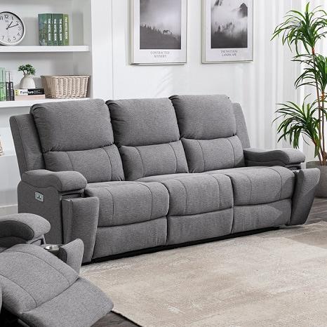 IFDC Power Reclining Fabric Sofa IF 8030 - S IMAGE 1