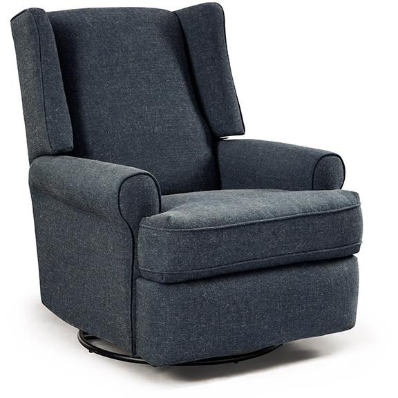 Best Home Furnishings Logan Swivel Glider Fabric Recliner Logan 5NI95 Swivel Glider Recliner - Cobalt IMAGE 1