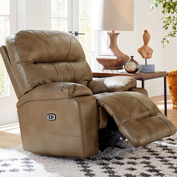 Best Home Furnishings Ryson Rocker Leather Recliner Ryson 8MZ57 Rocker Recliner - Stone IMAGE 6