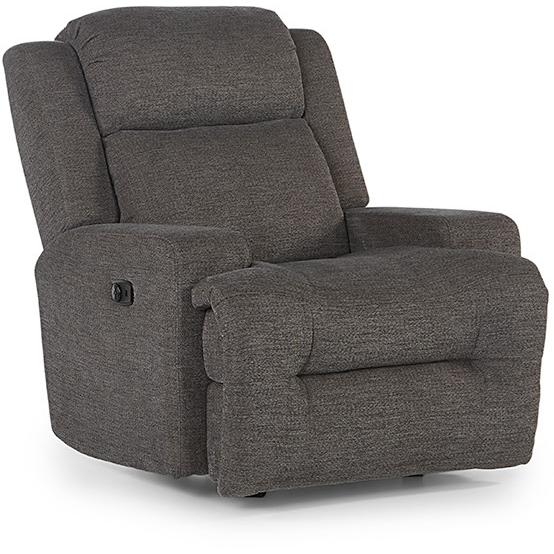 Best Home Furnishings O'Neil Rocker Fabric Recliner O'Neil 9NZ27 Rocker Recliner - Charcoal IMAGE 1