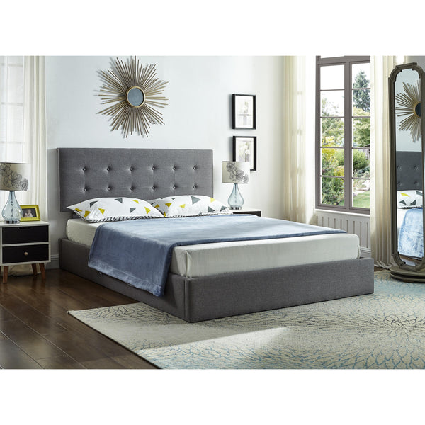 IFDC King Upholstered Platform Bed with Storage IF 5445 - 78 IMAGE 1
