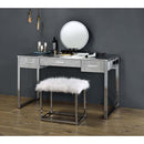Acme Furniture Myles AC00840 Vanity Desk - White & Chrome IMAGE 1