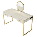 Acme Furniture Myles AC00841 Vanity Desk - White & Champagne IMAGE 4