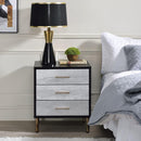 Acme Furniture Myles AC00842 Nightstand - Black & Silver IMAGE 1