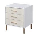 Acme Furniture Myles AC00843 Nightstand - White & Champagne IMAGE 1