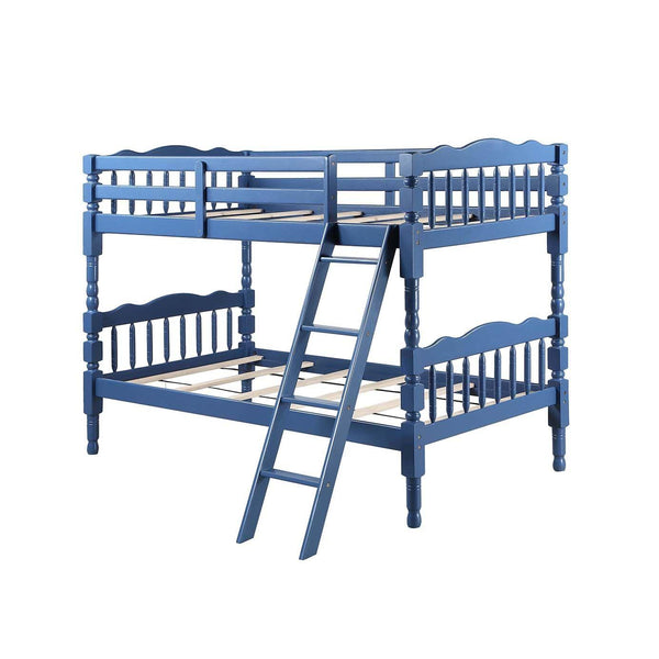 Acme Furniture Homestead BD00865 Twin/Twin Bunk Bed (Blue) IMAGE 1