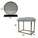 Acme Furniture Adao AC00931 Vanity Mirror - Black & Brass IMAGE 1