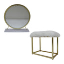 Acme Furniture Adao AC00932 Vanity Mirror - White & Brass IMAGE 3
