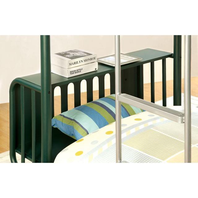 Furniture of America Explorer CM-BK1040GR-BED Twin/Twin Bunk Bed IMAGE 4