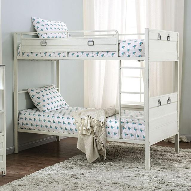 Furniture of America McCredmond CM-BK959WH-BED Twin/Twin Bunk Bed IMAGE 1