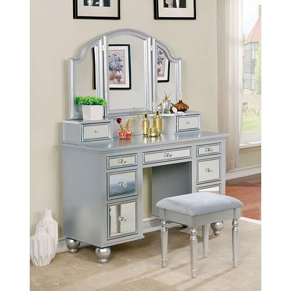 Furniture of America Tracy Vanity Set CM-DK6162SV IMAGE 1